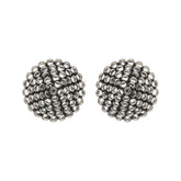 Silvermark - Aged Blossom Silver Earrings