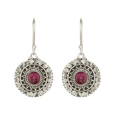 Modern Geometric Oxidized Silver Earrings