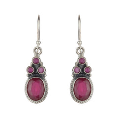 Twisted Silver Drop Earrings