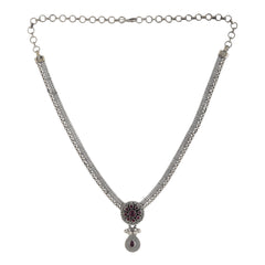 Silvermark -Antique Silver Chain Necklace