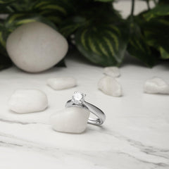 Silver Zircon Studded Grace Ring - silvermark