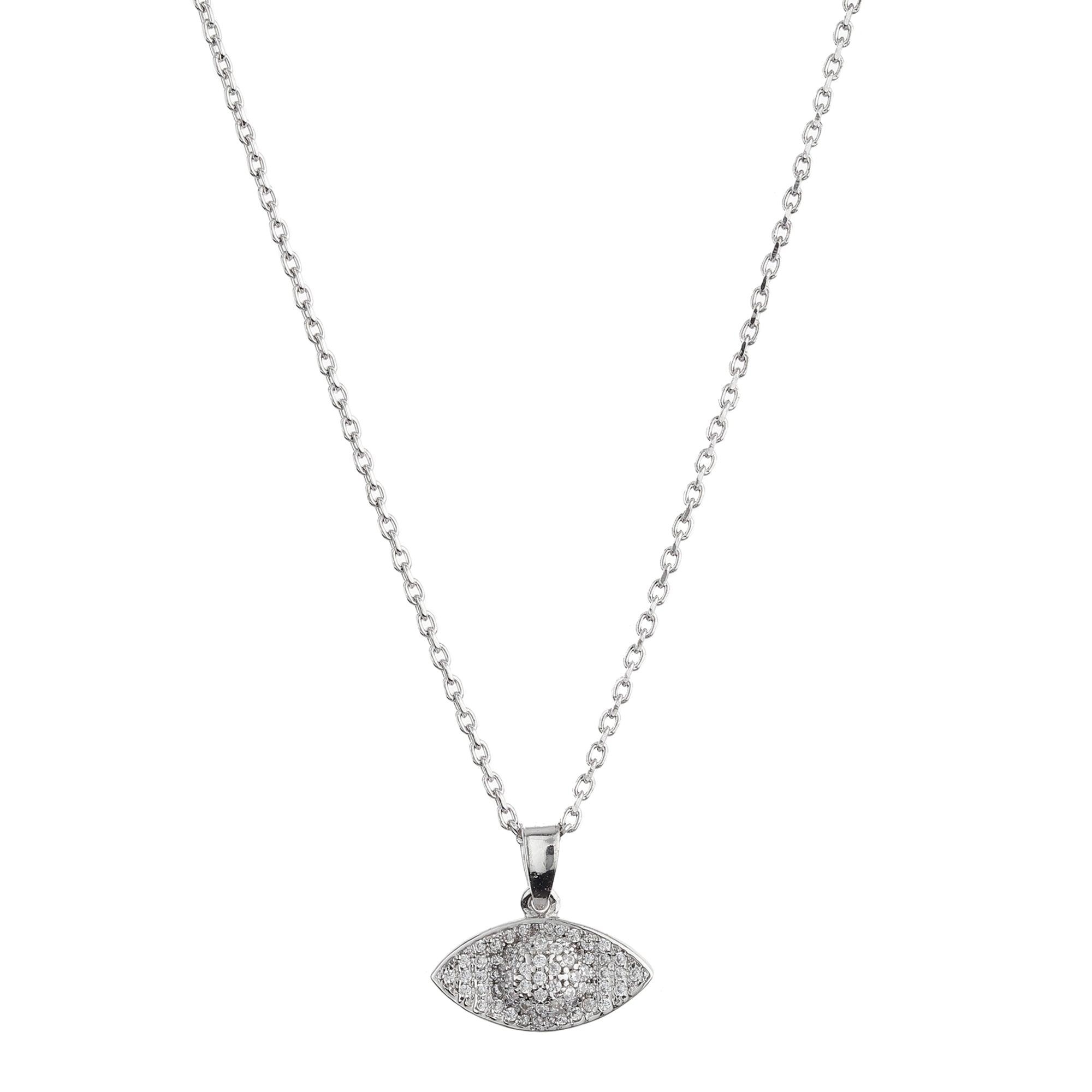 Evil Eye Stone Filled Pendant - silvermark