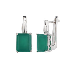 Silver Emerald Green Pendant Set - silvermark