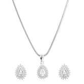 Silver Zircon Peacock Shine Set - silvermark