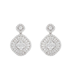 Silver Zircon Clover Pendant Set - silvermark