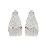 Inverted Silver Heart Hoop Earrings - silvermark