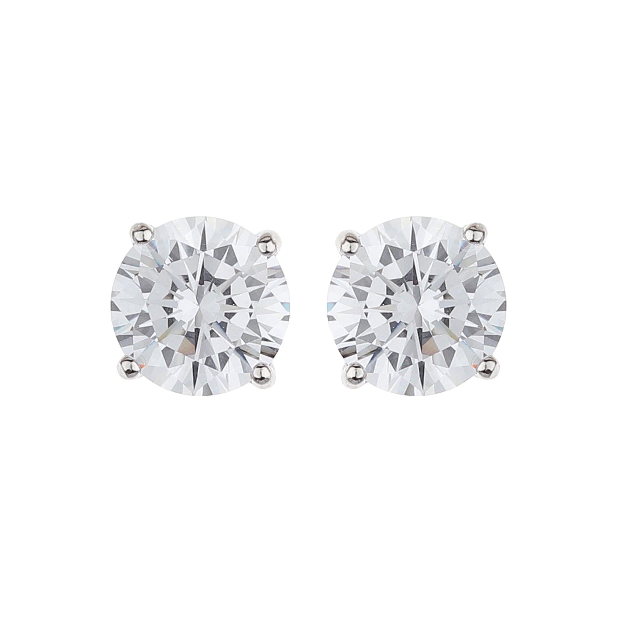 Silver Zircon Basic Shine Studs - silvermark
