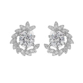 Fancy Silver Half Moon Studs - silvermark