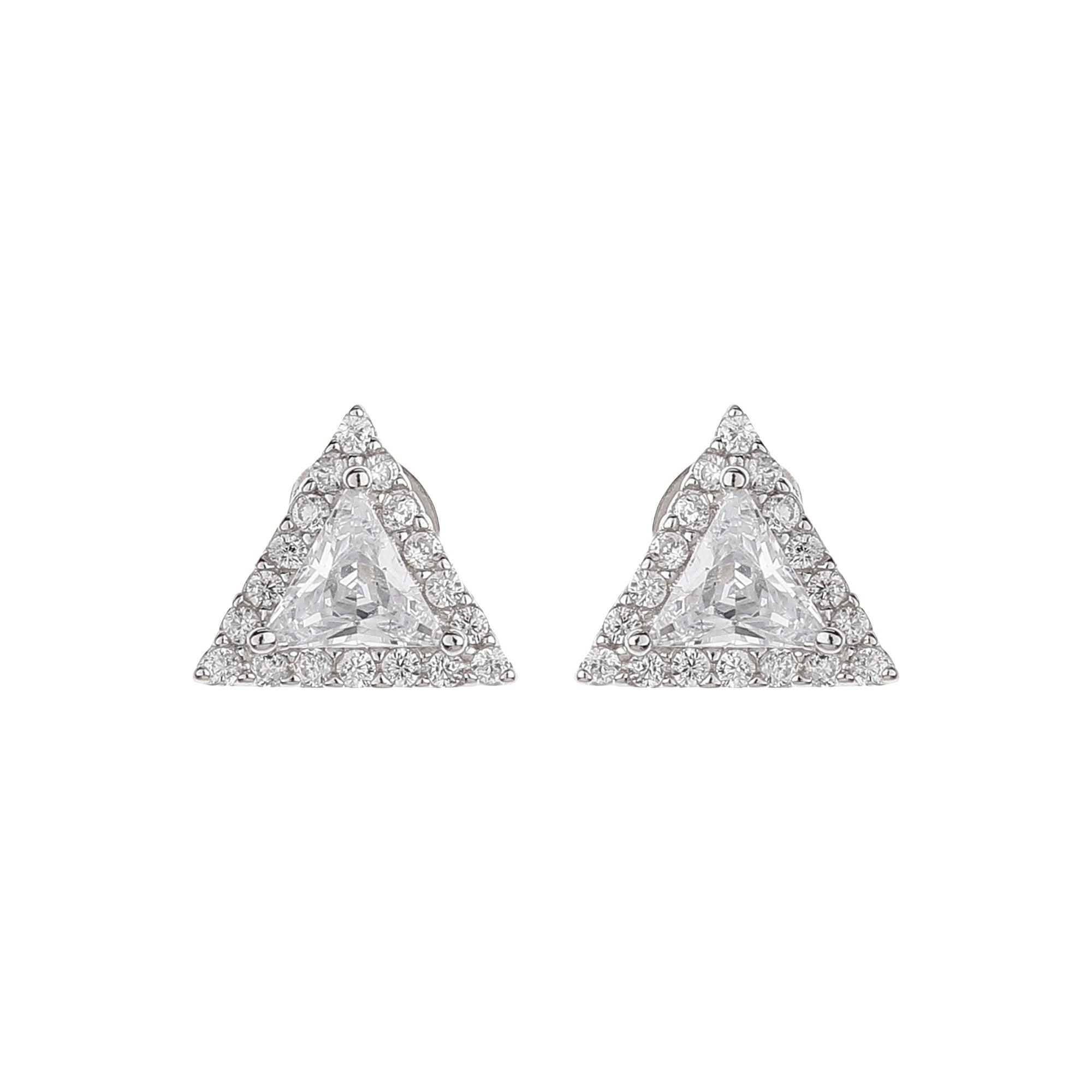 Fashionable Silver Trinity Studs - silvermark