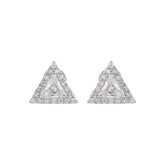 Fashionable Silver Trinity Studs - silvermark