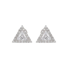 Fashionable Silver Trinity Studs - silvermark