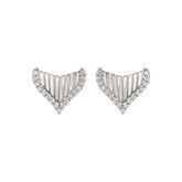Shiny Barred Lotus Petal Earring - silvermark