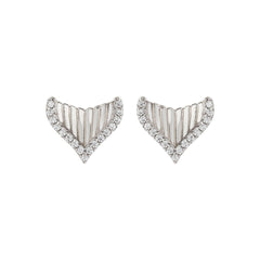 Shiny Barred Lotus Petal Earring - silvermark