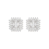 Bright Love Square Studs - silvermark