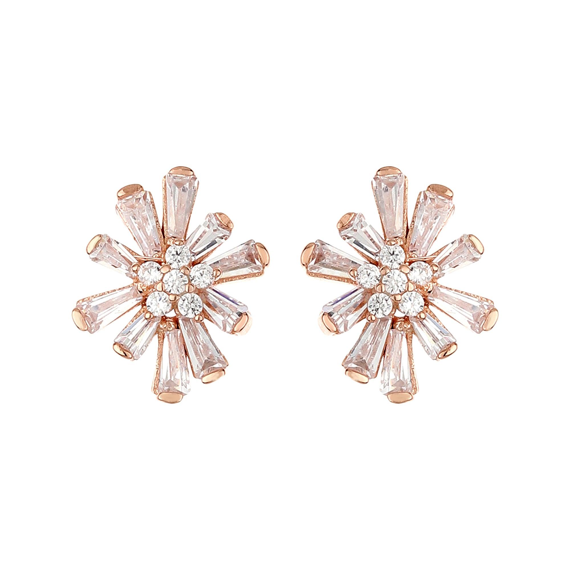 Rose Gold Ice Bar Studs - silvermark