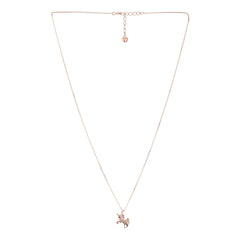 Solid Rose Gold Unicorn Pendant - silvermark