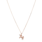 Solid Rose Gold Unicorn Pendant - silvermark