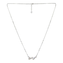 Four Heart Glittering Silver Pendant - silvermark