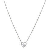 Hinged Hearts Glittering Silver Pendant - silvermark