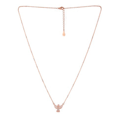Rose Gold Toned Silver Angel Pendant - silvermark