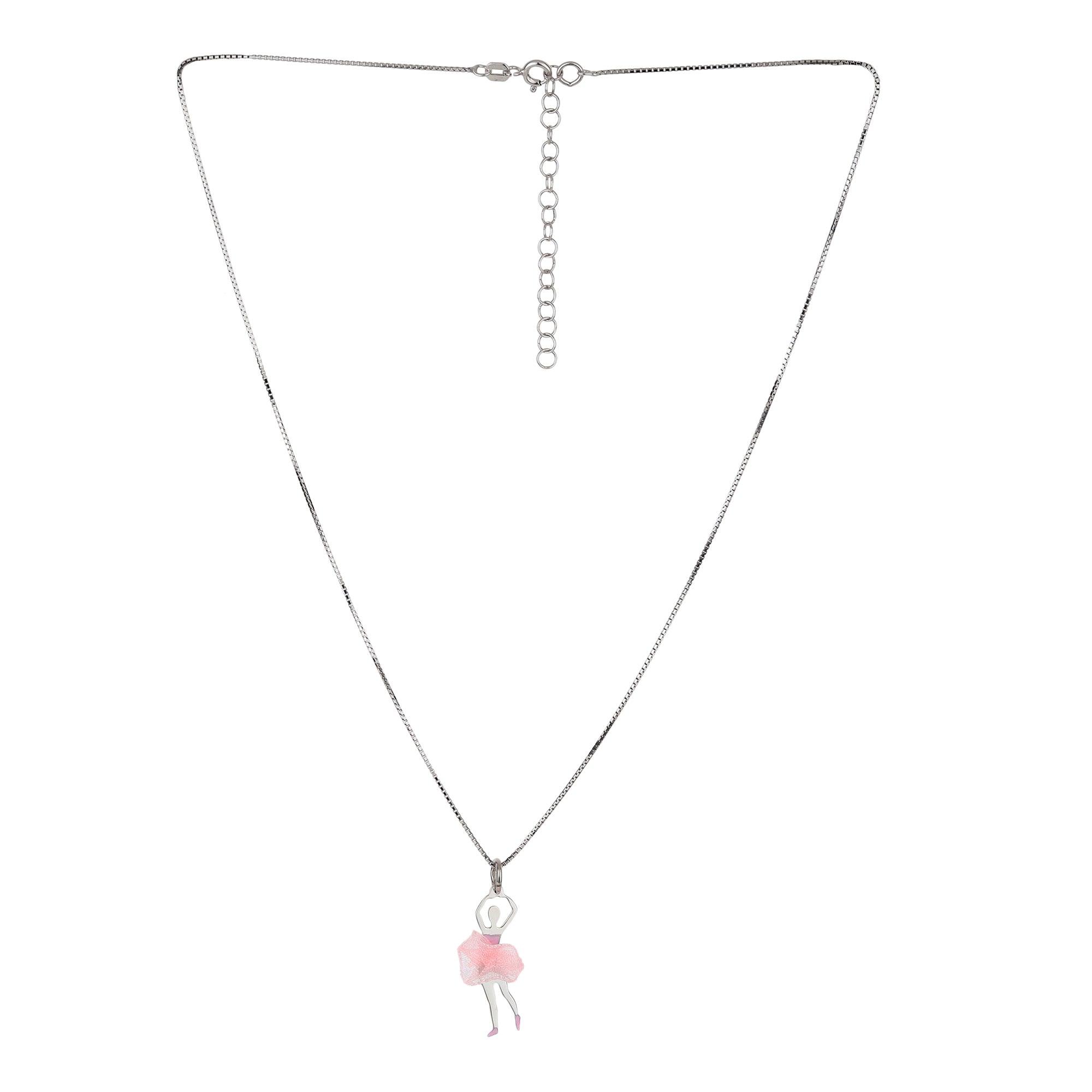 Sterling Silver Ballerina Dancer Pendant - silvermark