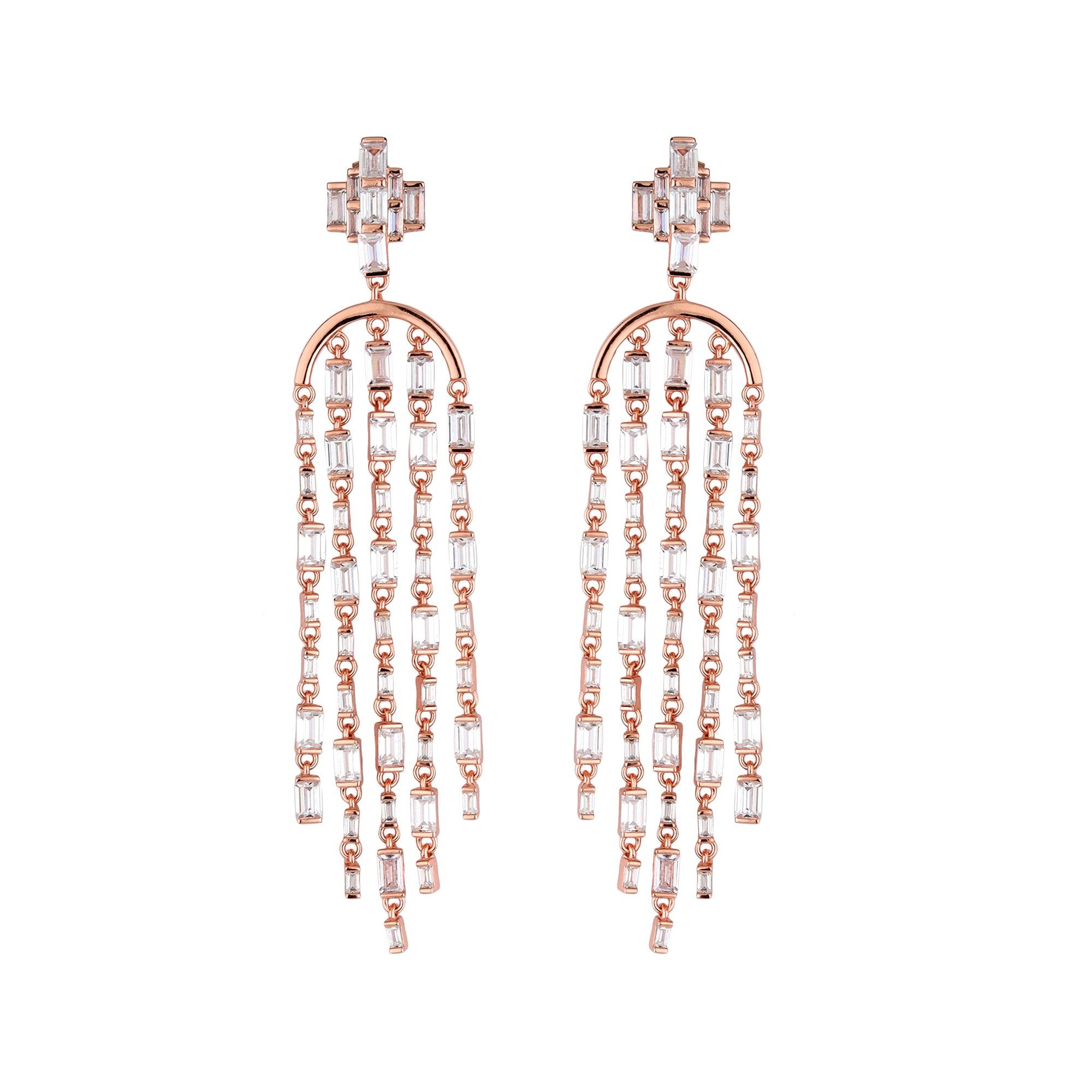 Waterfall Love Dangler Earrings - silvermark