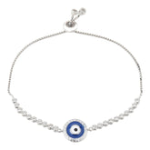 Evil Eye Silver Link Chain Bracelet - silvermark