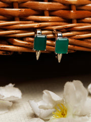 Silver Emerald Green Pendant Set - silvermark