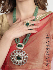 Maira Sterling Silver Polki Necklace