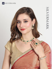 Silvermark - Amira Sterling Silver Polki Necklace