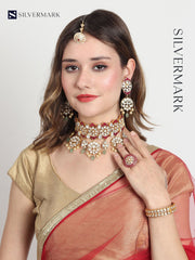 Nora Sterling Silver Polki Necklace