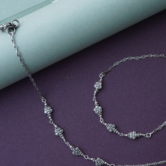 Silver flower Anklet