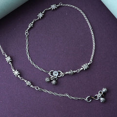 Silver Chrome hearts Anklet