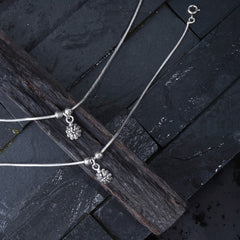 Silver Multi leaf Anklet