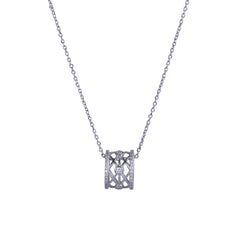 Silver Toned Stahyana Chain Pendant