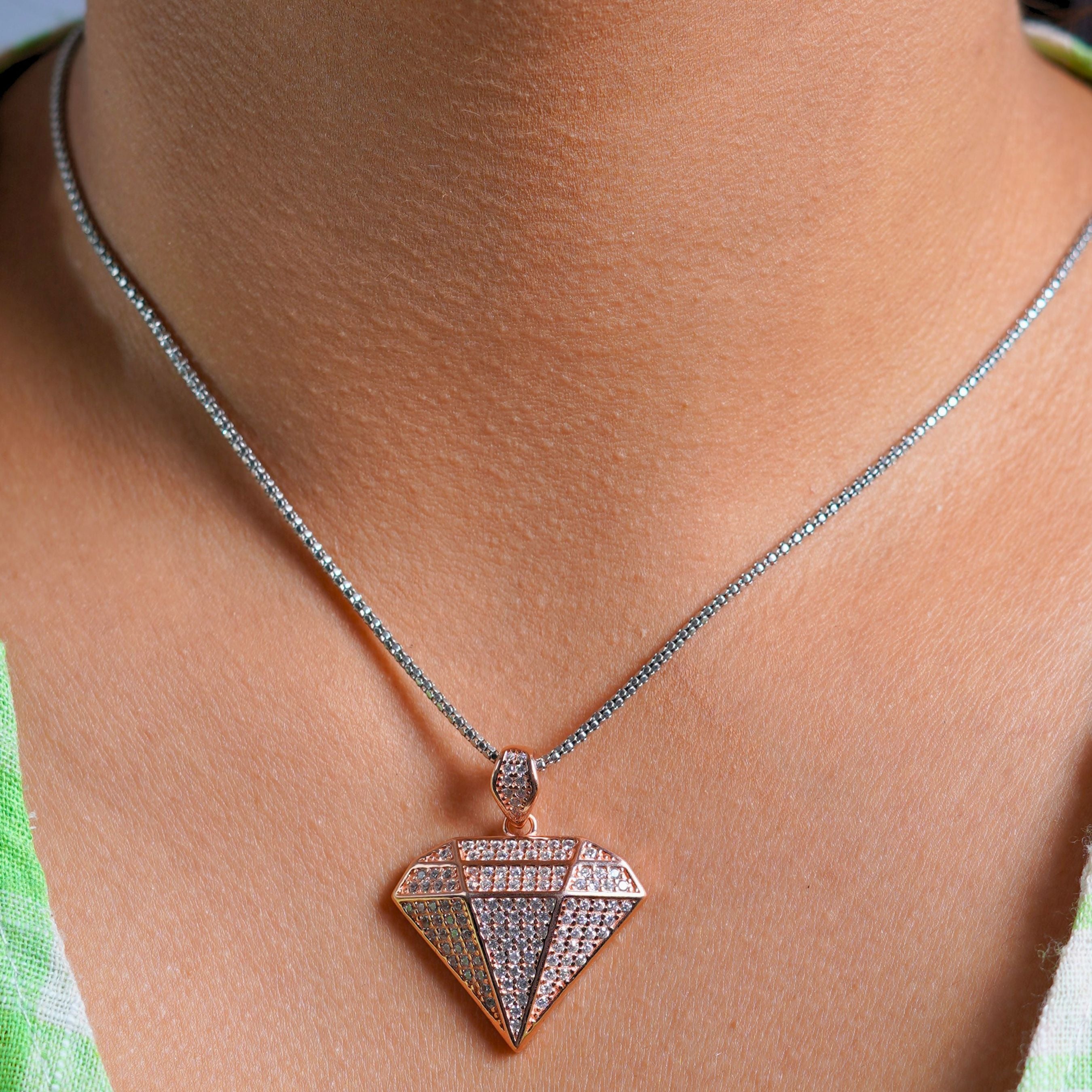 Sterling Silver Diamond Pendant