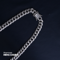 Silver Studded Baguette Chain