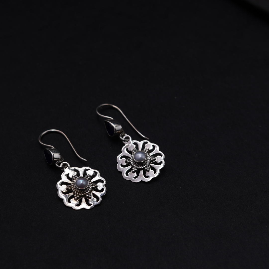 Oxidised Elegant Silver Earrings