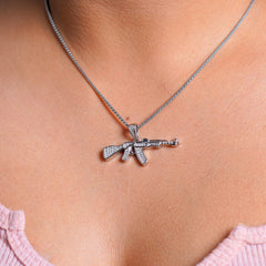 Sterling Silver AK47 Pendant