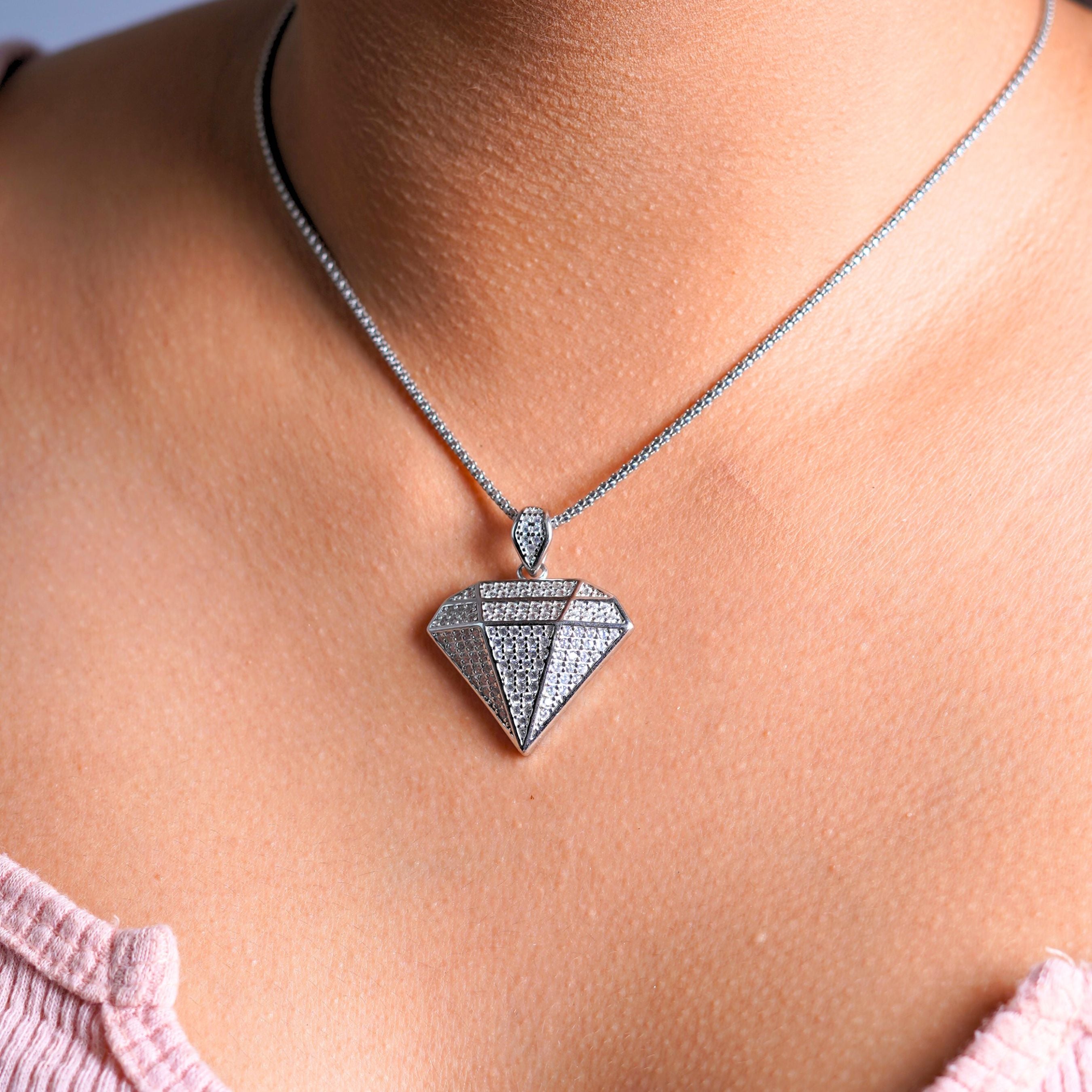Sterling Silver Diamond Pendant
