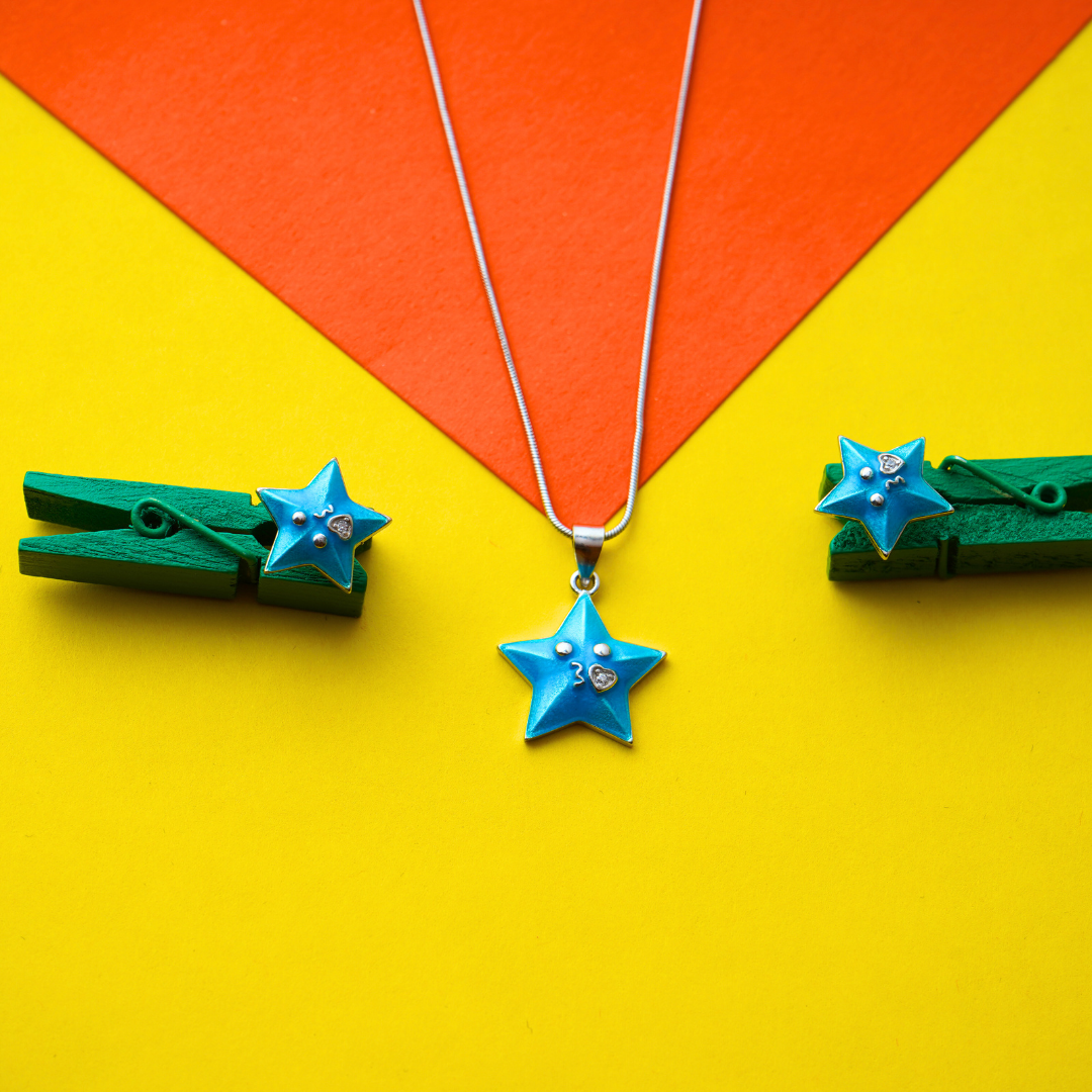 Silver Rock Star Kids pendant Sets