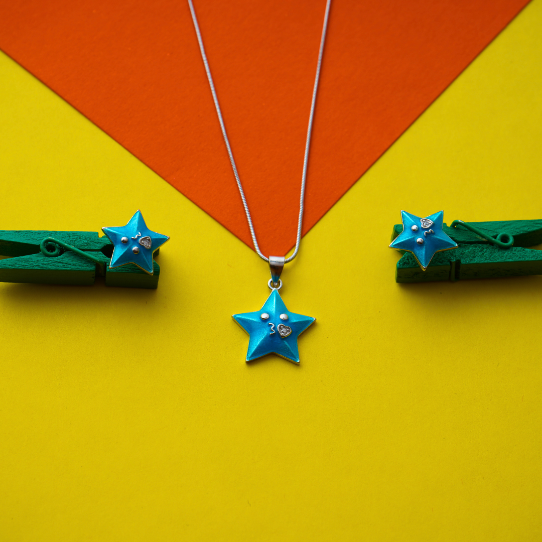 Silver Rock Star Kids pendant Sets