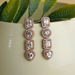 Silver heart shape earrings