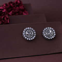 Oxidised Silver Stud Earrings