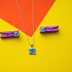 Silver Elephant  Kids Pendant Set