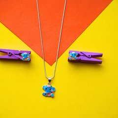 Silver Elephant  Kids Pendant Set