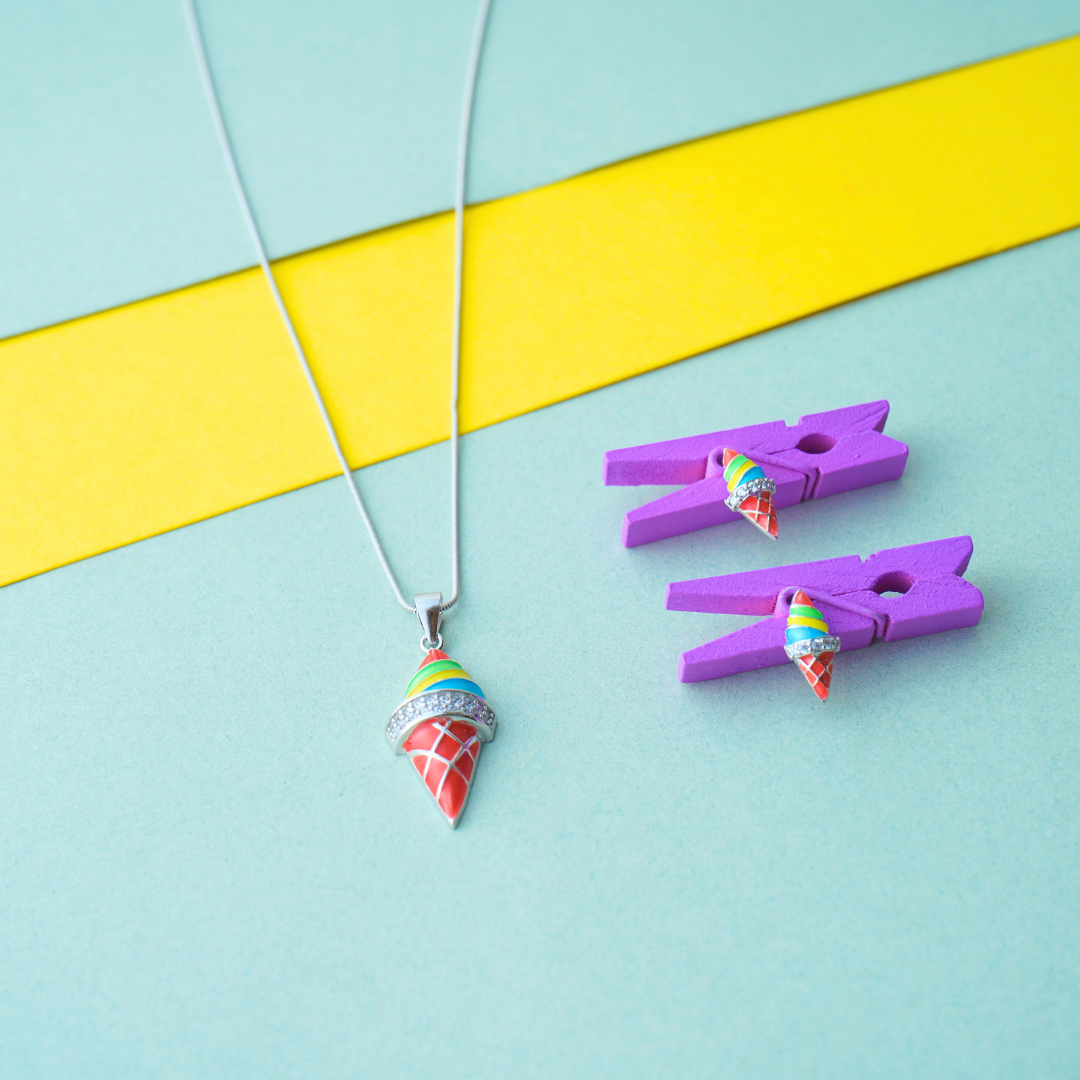 Shaved  Kids Pendant Set