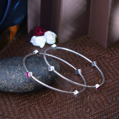 Aayana Silver Bangles