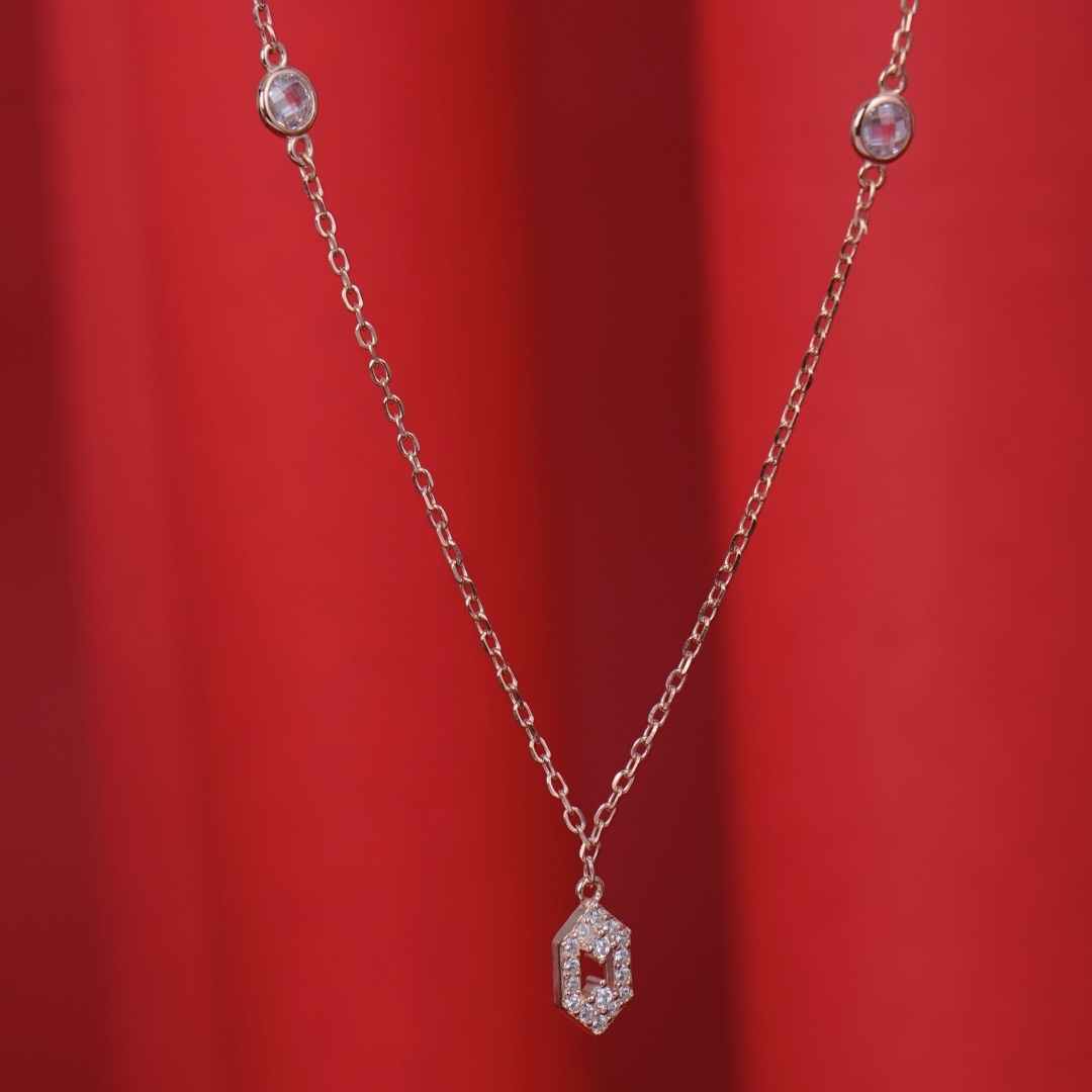 Silver Cubic Chain Pendant