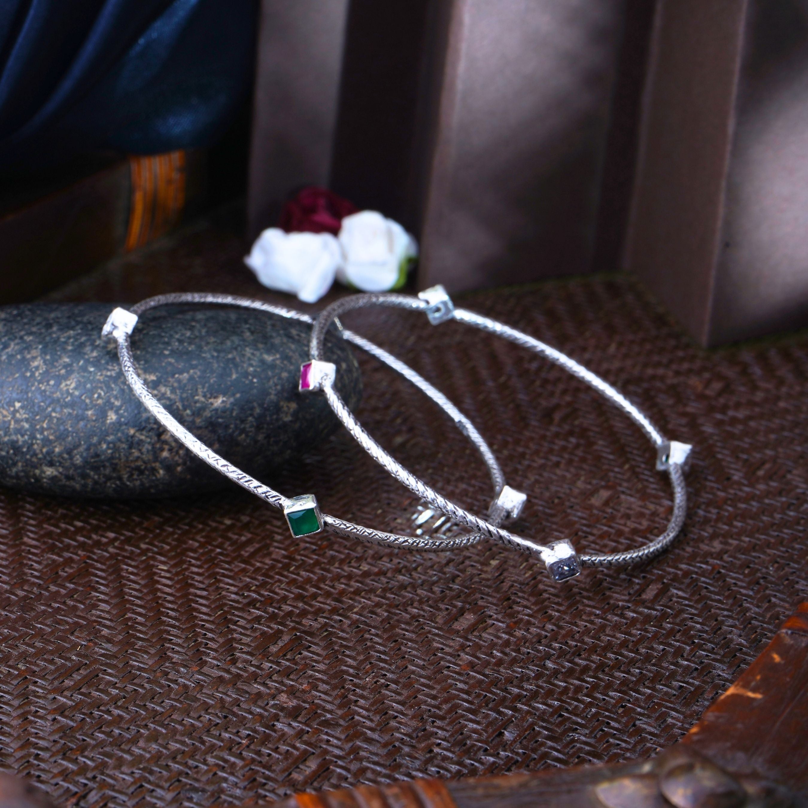 Aayana Silver Bangles